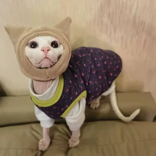 Warm Fleece Hat for Cats
